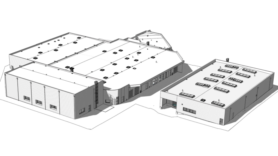 Entrepôt de Saint-Valery-en-Caux, maquette vue d’en haut