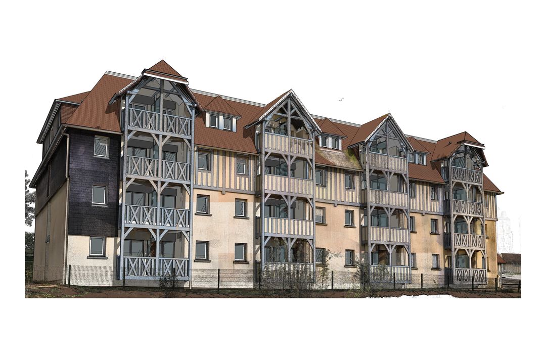 Relevé par scanner 3D et maquette numérique de la résidence "les Tamaris" à Trouville-sur-Mer (14)
