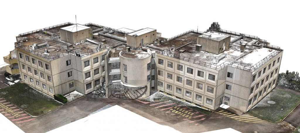 Relevé par scanner 3D et jumeau numérique BIM du Centre Hospitalier Esquirol - CHU de Caen - Calvados
