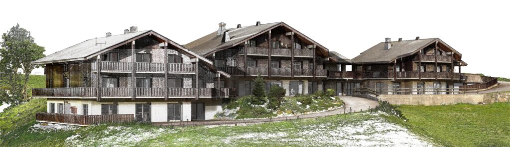 Vue d'ensemble chalets de La Clusaz nuage de points