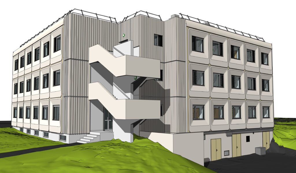 Vue façade Centre Esquirol maquette