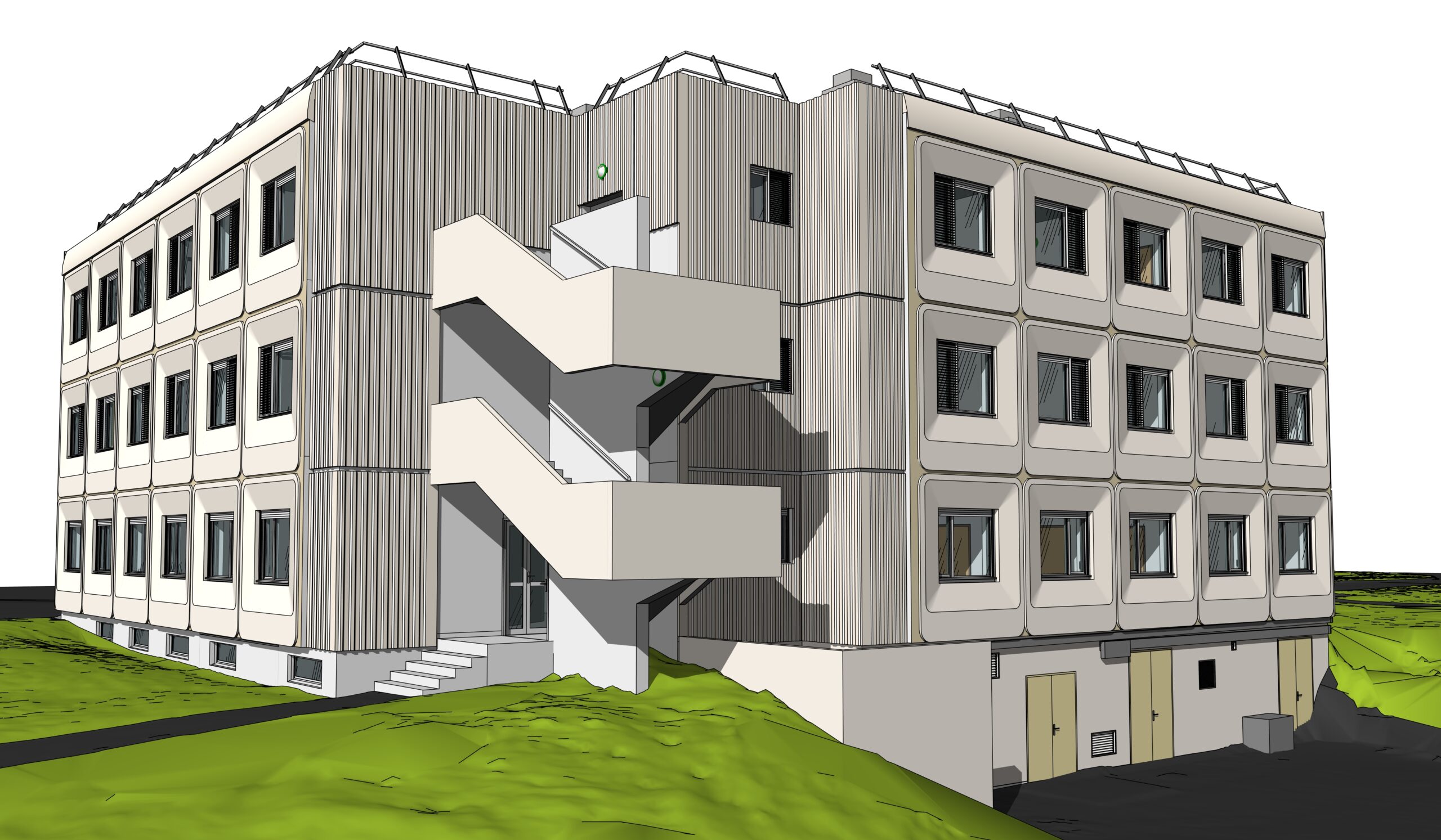 Vue façade Centre Esquirol maquette