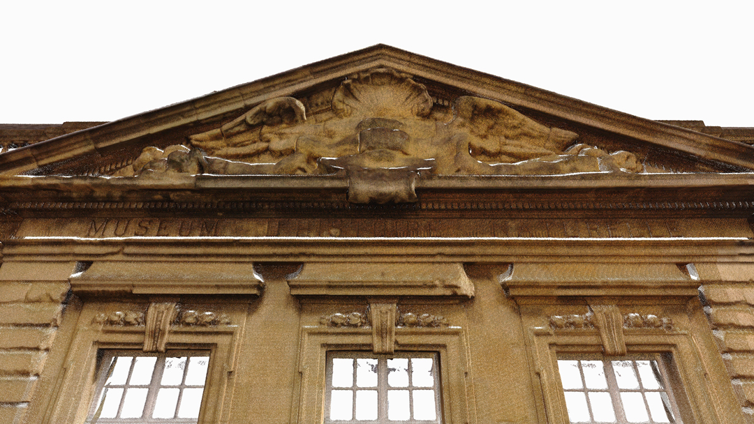 Fronton sculpté du Muséum d’histoire naturelle du Havre, en nuage de points