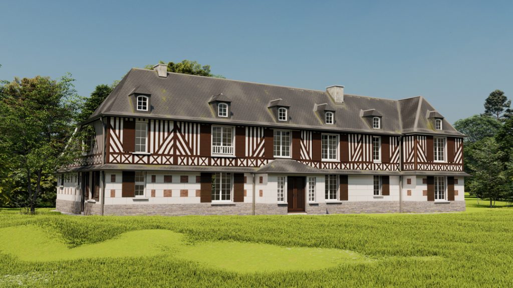 scan 3D bâtiment à Colombage à Lisieux