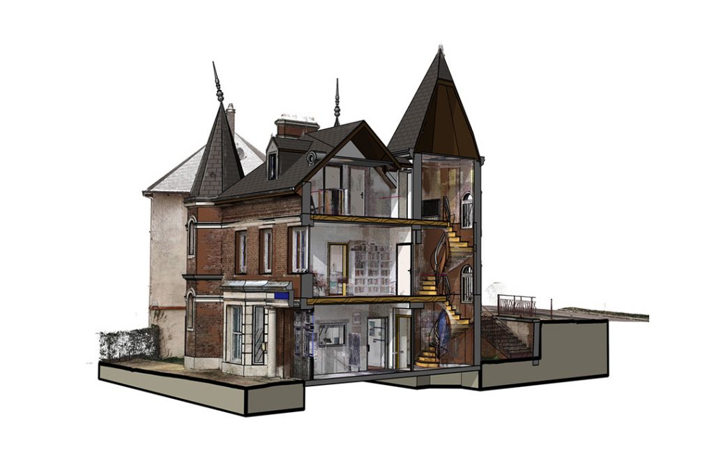 Relevé par scanner 3D et maquette numérique du musée Pierre Corneille à Petit Couronne et Normandie