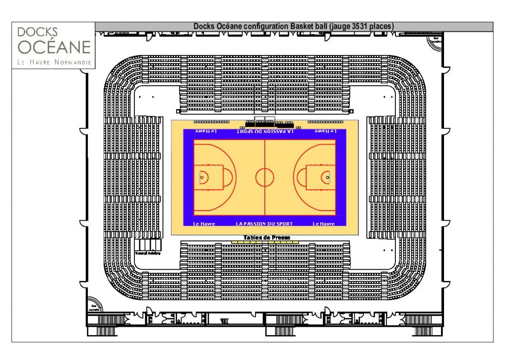 Visite virtuelle docks océane STB Saint-Thomas-Basket Le Havre Normandie