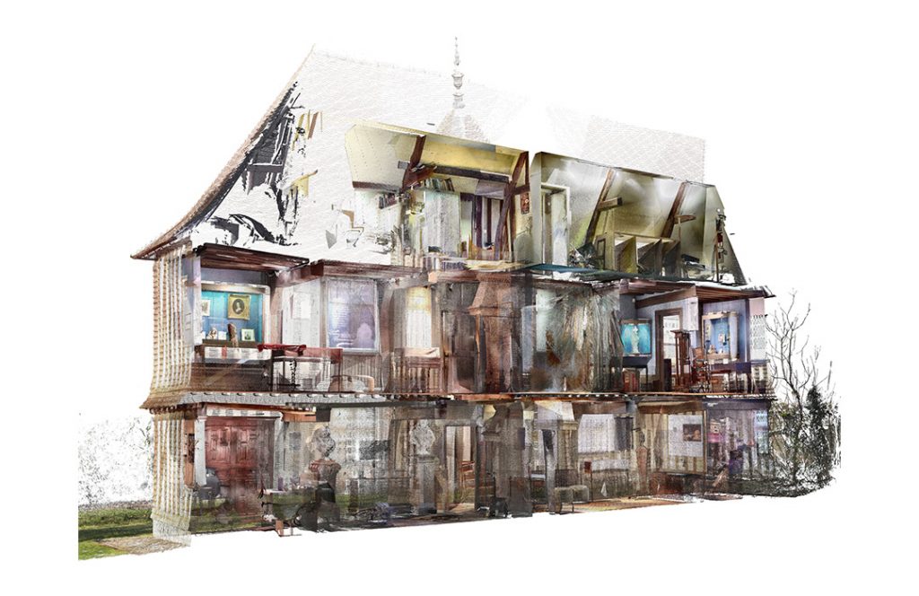 Relevé par scanner 3D et maquette numérique du musée Pierre Corneille à Petit Couronne et Normandie