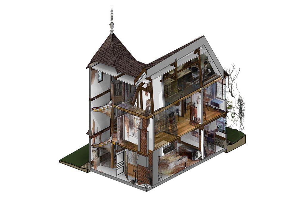 Relevé par scanner 3D et maquette numérique du musée Pierre Corneille à Petit Couronne et Normandie