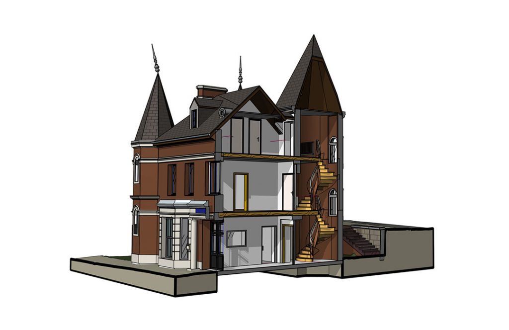 Relevé par scanner 3D et maquette numérique du musée Pierre Corneille à Petit Couronne et Normandie