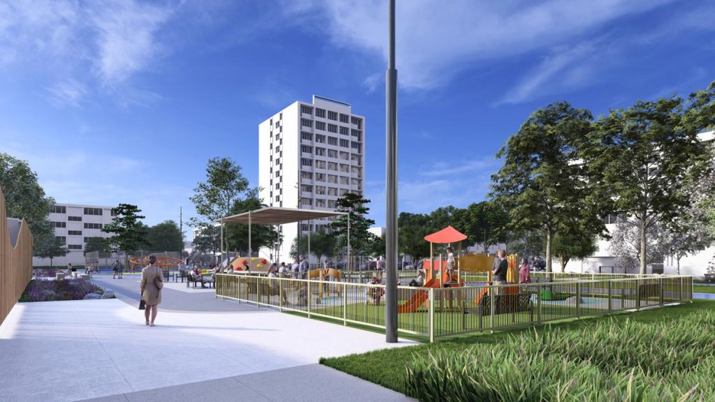 Aménagement de ville - réfection de quartier en visite virtuelle interactive