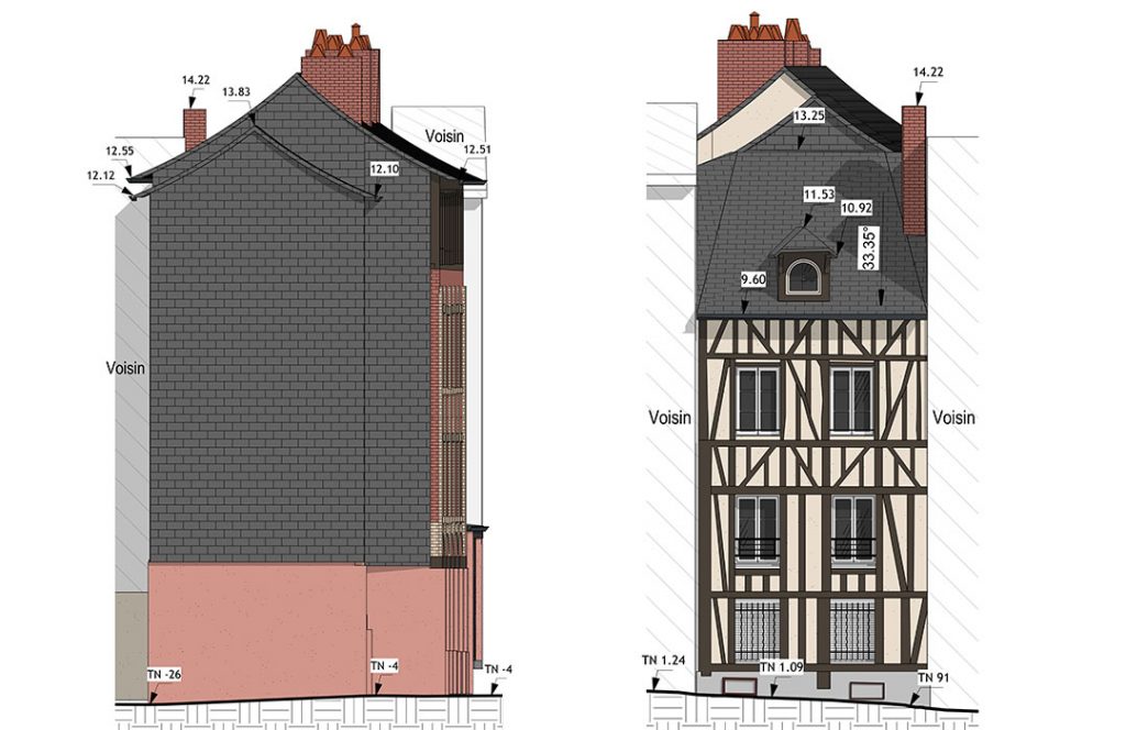 Relevé par scanner 3D - Logements sociaux - Elbeuf Normandie