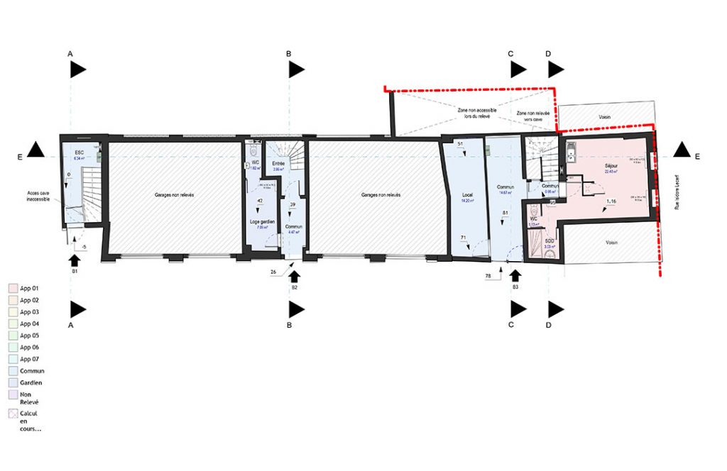 Relevé par scanner 3D - Logements sociaux - Elbeuf Normandie