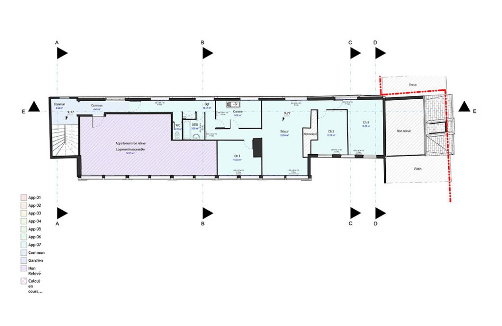 Relevé par scanner 3D - Logements sociaux - Elbeuf Normandie