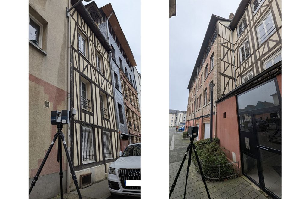 Relevé par scanner 3D - Logements sociaux - Elbeuf Normandie