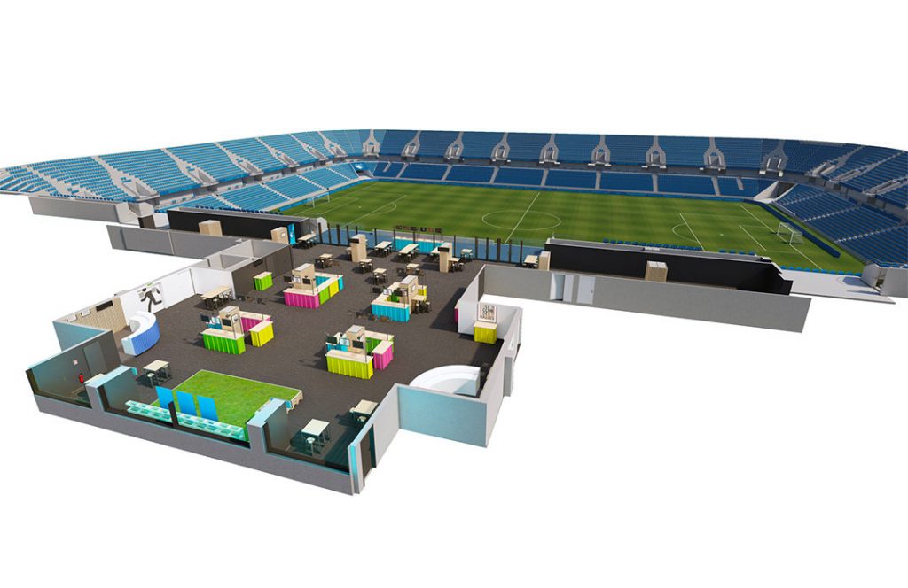 Complexe sportif stade de football ligue 1 - billetterie - concept-plan.net