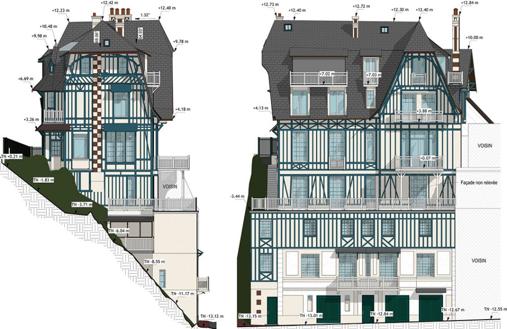 Relevé par scanner 3D et maquette numérique du Manoir de roches à Trouville-sur-Mer (14)