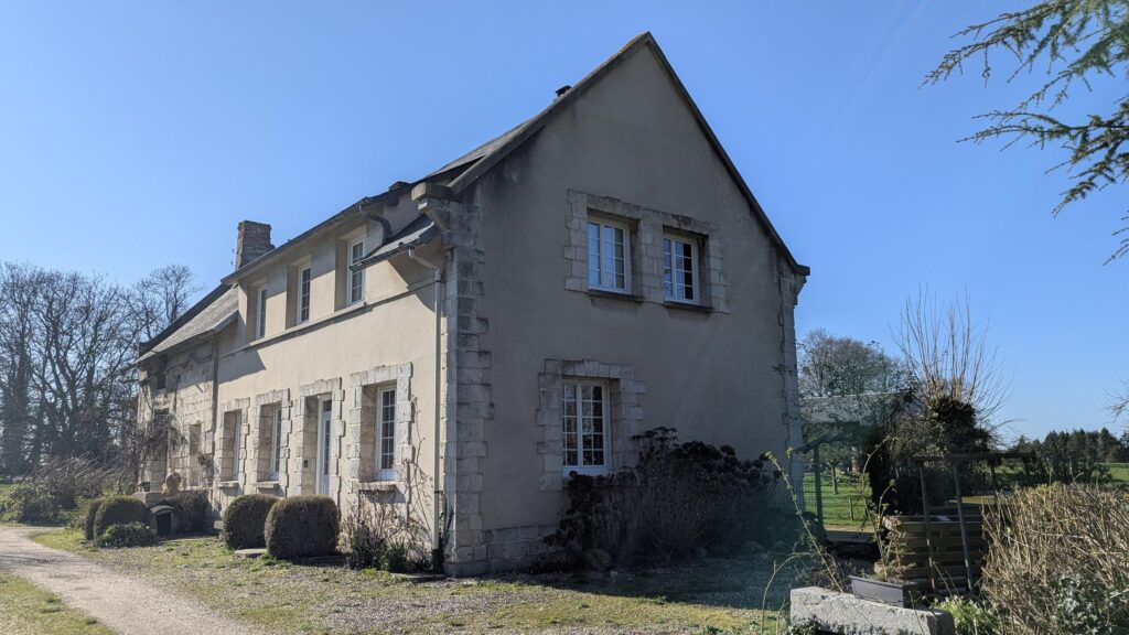 Maison en pierre de taille relevée au scanner laser, vue d’ensemble